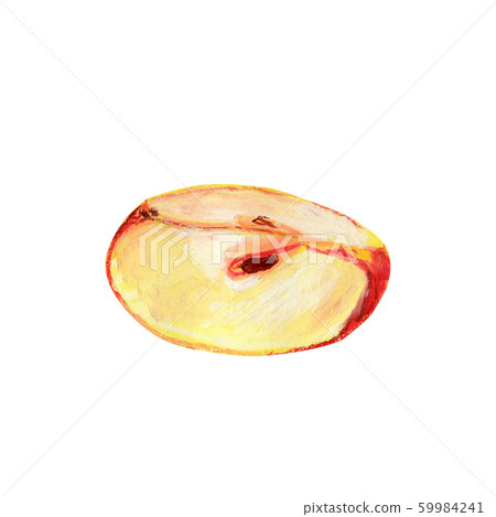 A piece of red apple isolated on a white 59984241