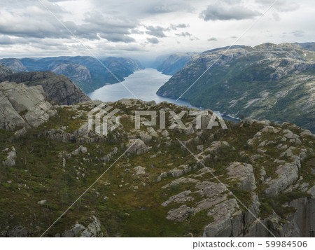 View on fjord Lysefjord, next to Preikestolen 59984506