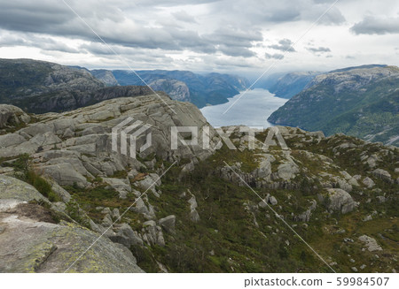 View on fjord Lysefjord, next to Preikestolen View on fjord Lysefjord, next to Preikestolen 59984507