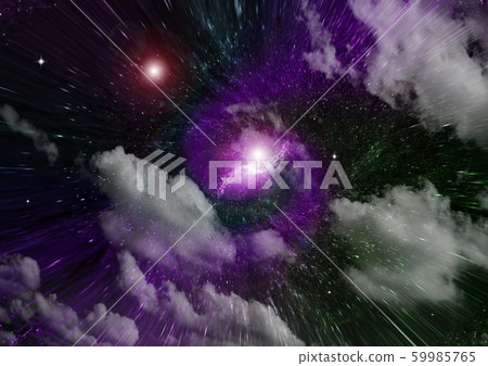 galaxy in a free space. 3D rendering 59985765