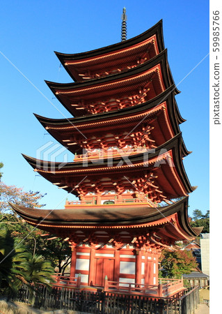 廣島縣宮島嚴島神社五層寶塔A 廣島縣宮島嚴島神社五層寶塔A 59985766