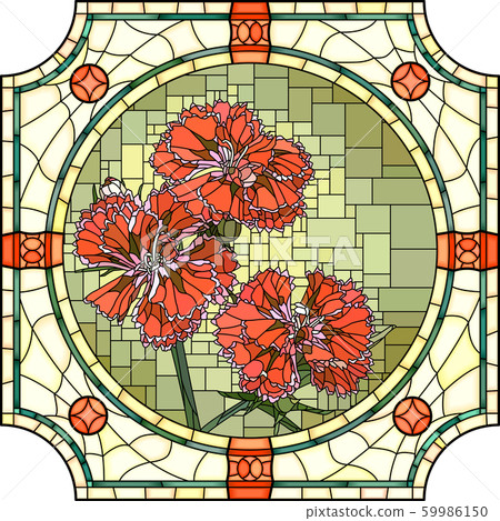 Vector illustration of blooming red carnation. 59986150