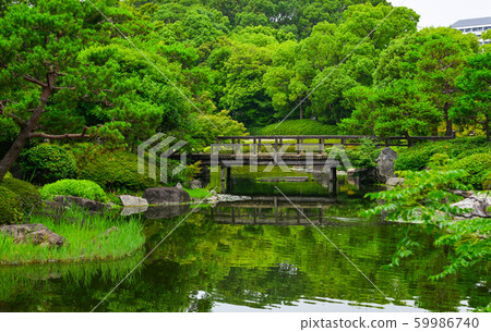 Idyllic landscape of Japanese garden 59986740