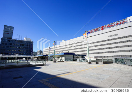 Joban Line Kashiwa Station East Exit View from the Pedestrian Deck (October 2019, Kashiwa, Chiba) 59986986