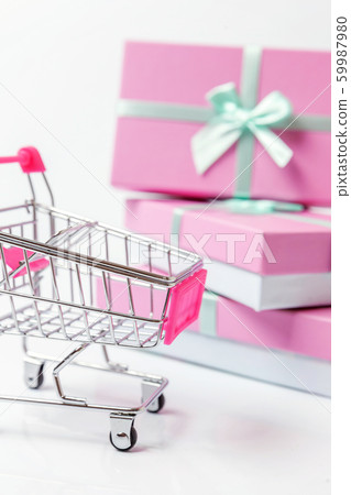 Small supermarket grocery toy push cart and gift 59987980