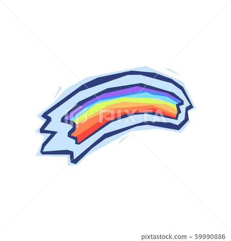 Rainbow banner in street graffiti design style 59990886