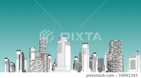 architecture background 3d illustration, sketch 59991393