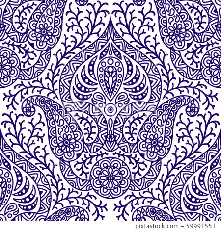 Indian ethnic seamless pattern. Indian ethnic seamless pattern. 59991551
