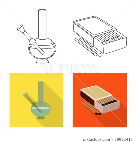 Vector design of refuse and stop logo. Set of refuse and habit stock vector illustration. 59993415