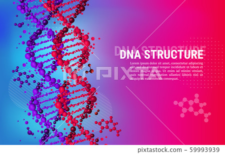 Abstarct DNA structure background template with vivid colors for presentation, poster, web. Color vector illustration Abstarct DNA structure background template with vivid colors for presentation, poster, web. Color vector illustration 59993939