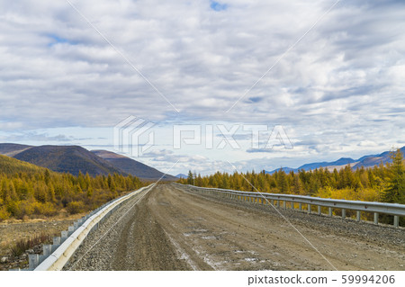 Beautiful road in the forest, Autumn,Russia Beautiful road in the forest, Autumn,Russia 59994206