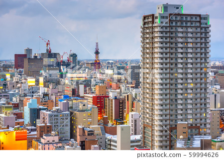Sapporo, Japan Downtown City Skyline 59994626
