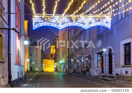 Beautiful street in Old Town of Warsaw, Poland Beautiful street in Old Town of Warsaw, Poland 59995149