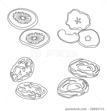 Vector illustration of food and raw logo. Set of food and nature stock symbol for web. 59995731