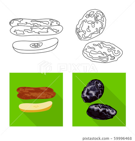 Vector illustration of food and raw symbol. Set of food and nature vector icon for stock. Vector illustration of food and raw symbol. Set of food and nature vector icon for stock. 59996468