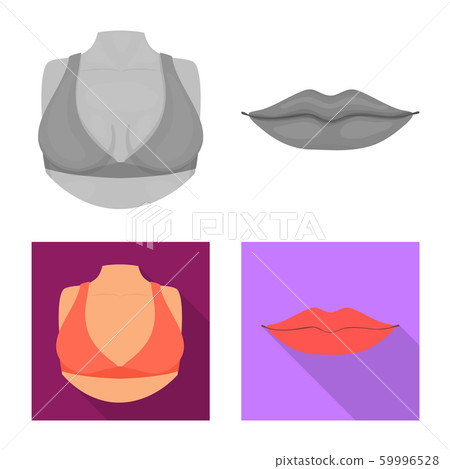 Isolated object of body and part symbol. Collection of body and anatomy vector icon for stock. 59996528
