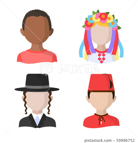 Vector illustration of nation and race symbol. Collection of nation and user stock vector illustration. Vector illustration of nation and race symbol. Collection of nation and user stock vector illustration. 59996752