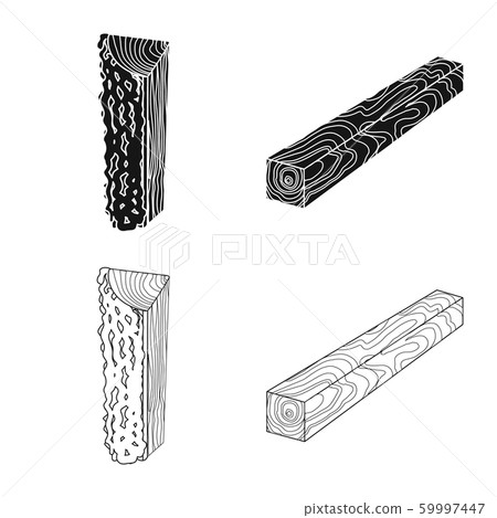 Vector design of tree and raw sign. Collection of tree and construction stock symbol for web. Vector design of tree and raw sign. Collection of tree and construction stock symbol for web. 59997447