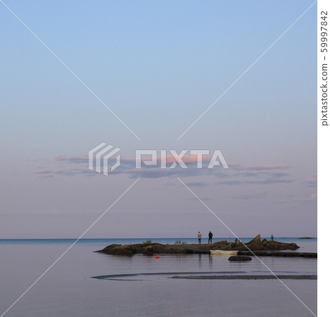 Romantic sunset scene in Vita Sannar, Sweden. 59997842