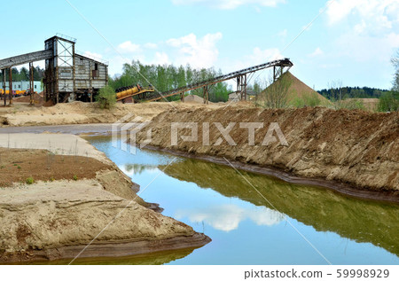 Sand Making Plant in mining quarry. Crushing 59998929