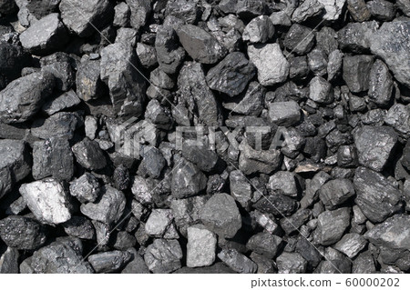 Pile of natural black hard coal or diamond coal 60000202