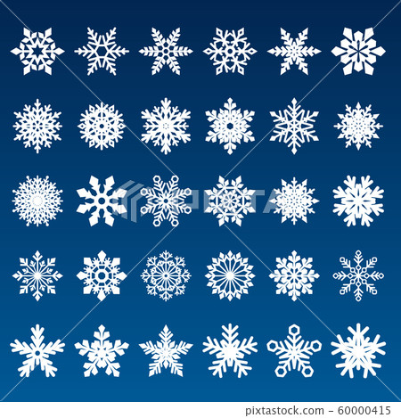 set of vector snowflakes set of vector snowflakes 60000415