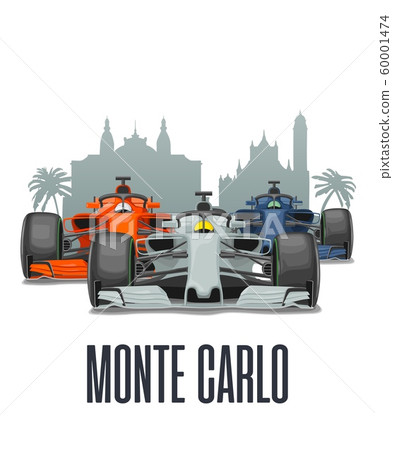 Cityline Monte Carlo and three racing cars on Cityline Monte Carlo and three racing cars on 60001474