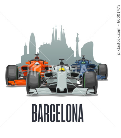 Grand Prix Barcelona cityline, Spain. Three racing Grand Prix Barcelona cityline, Spain. Three racing 60001475