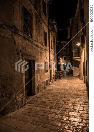 Narrow Alley With Old Houses In The Village Fazana In Croatia 60002022