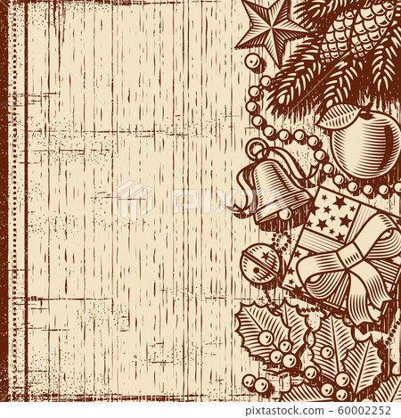 Retro Christmas Background Brown Retro Christmas Background Brown 60002252