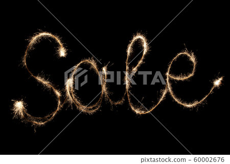 Inscription sparklers - sale on a black Inscription sparklers - sale on a black 60002676