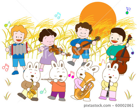 Full moon night kids and rabbit concert Full moon night kids and rabbit concert 60002861