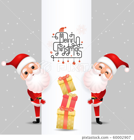 Funny happy Santa Claus character on background. 60002907