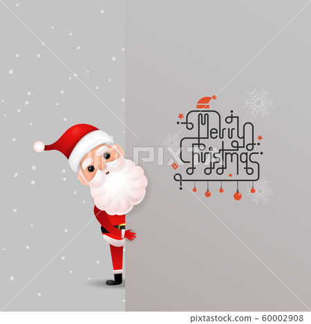 Funny happy Santa Claus character on background. 60002908