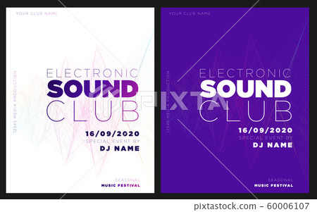 Music festival poster with abstract gradient lines, template design. Colorful Waves Gradient Background. Template for Poster, Web Banner, Pop-Up, presentation, brochure. Geometric template vector. 60006107
