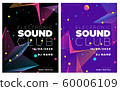 Music festival poster with abstract gradient lines, template design. Colorful Waves Gradient Background. Template for Poster, Web Banner, Pop-Up, presentation, brochure. Geometric template vector. 60006109