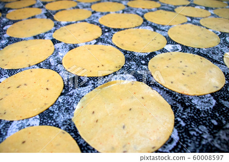 Khichiya papdi papad Rice flour crackers or Khichiya papdi papad Rice flour crackers or 60008597