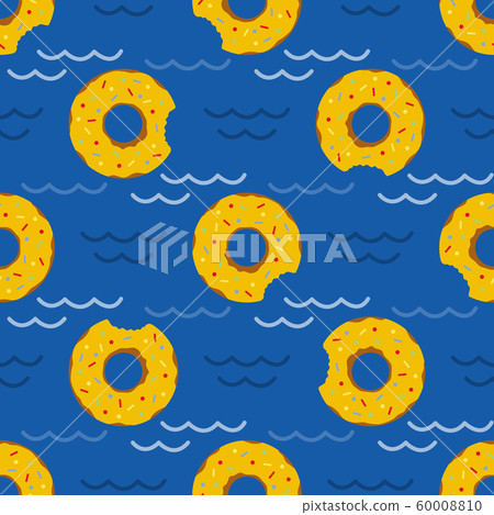 Vector seamless swimming pool float rings pattern - Stock Illustration ...