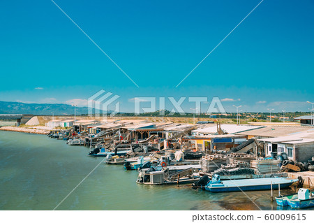 Leucate, France. Oyster Farms And Fish Market In Village Leucate, France. Oyster Farms And Fish Market In Village 60009615