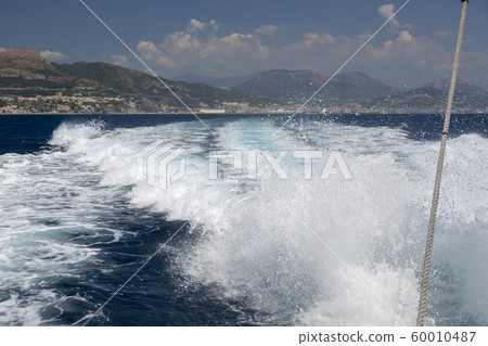 View from a ship on the coast of the Tyrrhenian 60010487