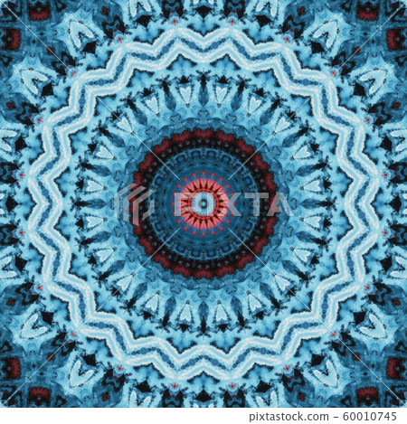 Kaleidoscopic geometric ornament. Decorative polygonal mosaic pattern. Mandala. Abstract background. 60010745