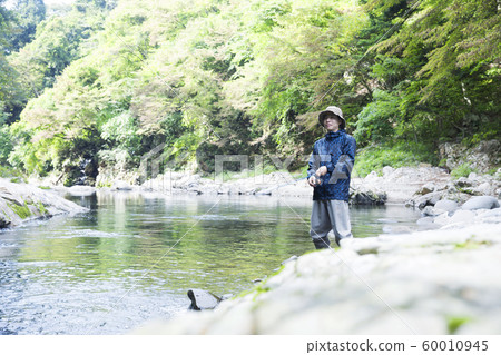 Mountain stream fishing image Male to mountain stream fishing 60010945