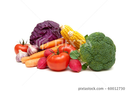 fresh vegetables isolated on a white background 60012730