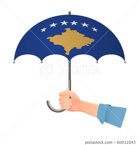 Kosovo flag umbrella Kosovo flag umbrella 60012843
