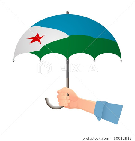 Djibouti flag umbrella Djibouti flag umbrella 60012915