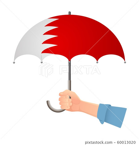 Bahrain flag umbrella Bahrain flag umbrella 60013020