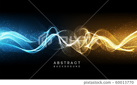 Hi-tech futuristic techno background, neon shapes and dots. Technology connection, big data, dotted structure 60013770