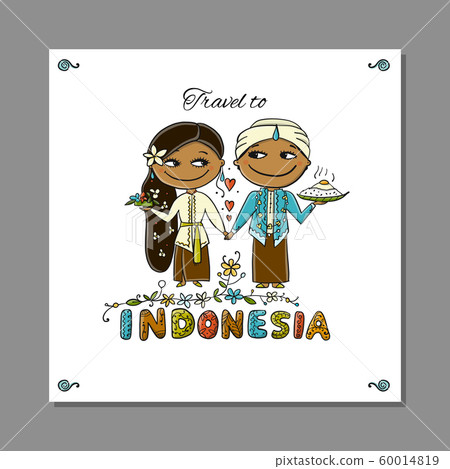 Travel to Indonesia. Greeting card for your design Travel to Indonesia. Greeting card for your design 60014819