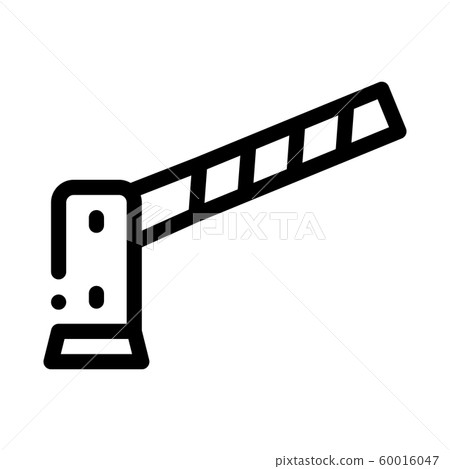 Parking Barrier Icon Vector Outline Illustration - Stock Illustration ...