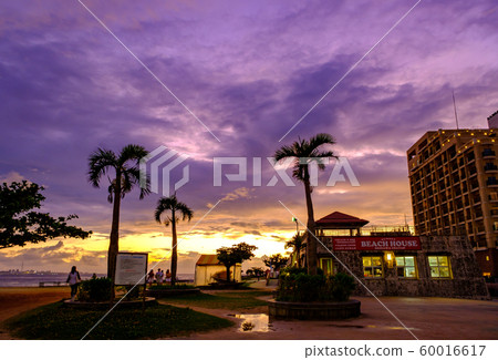 Sunset at Okinawa / Chatan Sunset Beach Sunset at Okinawa / Chatan Sunset Beach 60016617